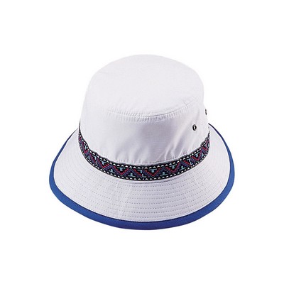 Brushed Microfiber Bucket Hat w/ Jacquard Band