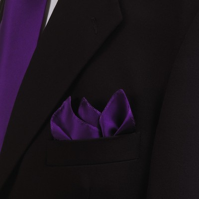 Purple Silk Pocket Square