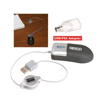 USB Retractable Optical Mini Mouse