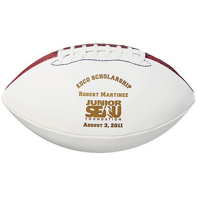 Football - Official Size Autograph w/ White & Brown Panels