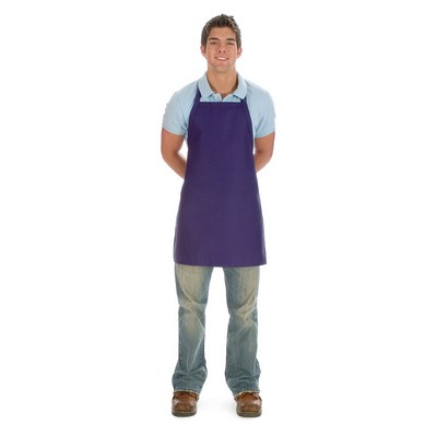 No Pocket Bib Apron w/ Adj Neck 28"L x 24"W Made in USA