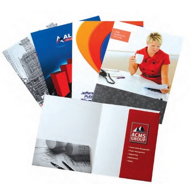 Custom Presentation Paper Folder w/ Reinforced Index Edge