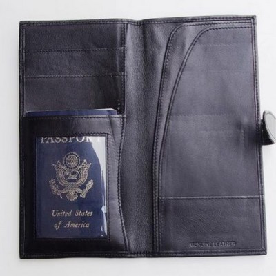 Leather Passport Organizer w/Credit Card Slots