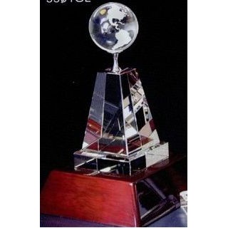 Crystal Globe Tower Award (7½"x3 3/8")