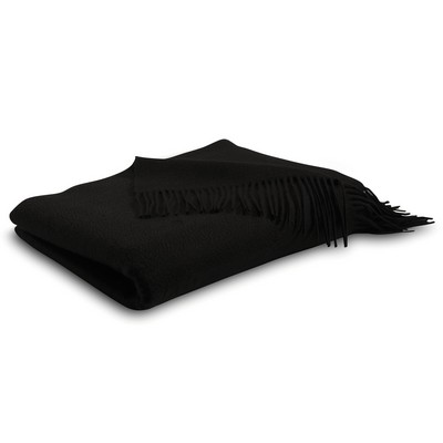 Black Cashmere Throw Blanket