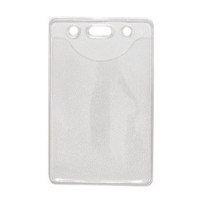 2.60" W x 4.06" H - Vertical Clear Vinyl Badge Holder (Blank)