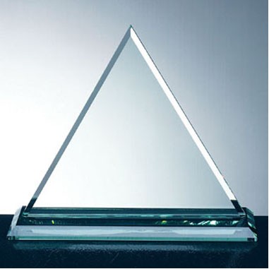 Beveled Triangle Award w/ Slant Edge Base (Small)