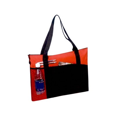 Poly Tote Bag w/Zipper (20"x14"x2.25")