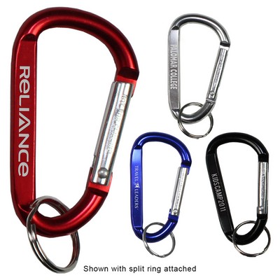 "Cara M" Medium Size Carabiner Keyholder w/Split Ring Attachment (Overseas)