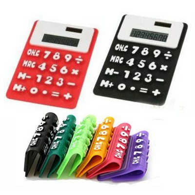 Solar Powered Silicone Foldable Calculator