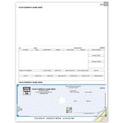 High Security DacEasy® Compatible Laser Payroll Check (1 Part)