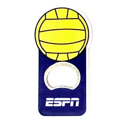 Volleyball Ball Shape Bottle Opener w/Magnet