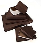 Economy Rigid 2 Piece Chocolate Brown Apparel Box (17 1/8"x13 1/8"x2")