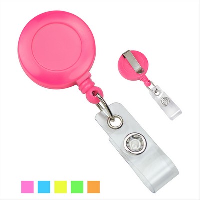 Neon Opaque Plastic Badge Reel