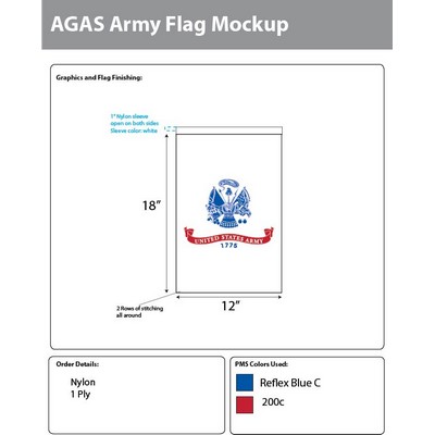 Army Garden Flags 18x12 inch