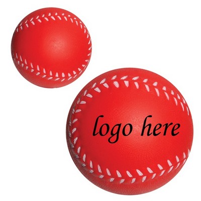 2 1/2" Red Baseball Stress Ball