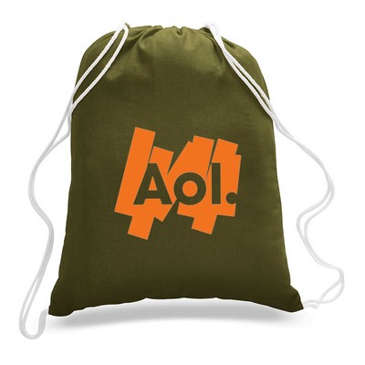 Drawstring Tote Backpack---Army Green