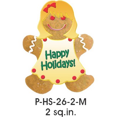 Gingerbread Girl Promotional Magnet (2 Square Inch)