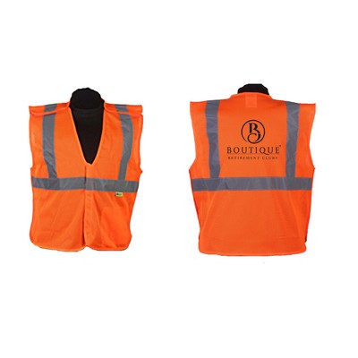 Orange safety vest, mesh breakaway (med-5xl)