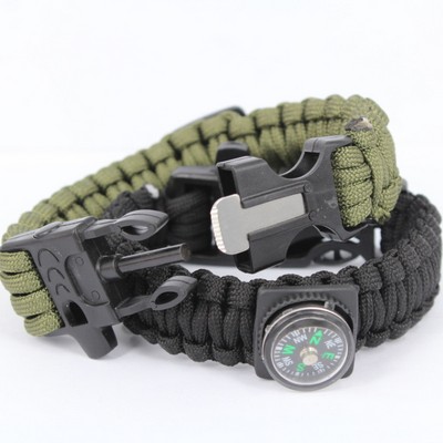 Outdoor Multifunctional Survival Bracelet w/Blade Compass