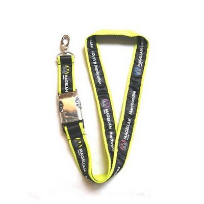 1" Wide 2-Ply Polyester Lanyard w/Quick Release Clip