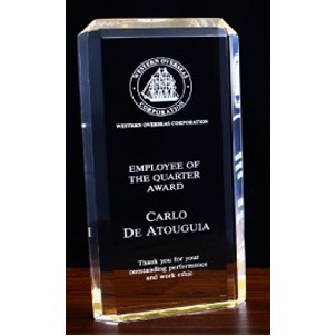 Lucite Prestige Award (9½''x4¾'')