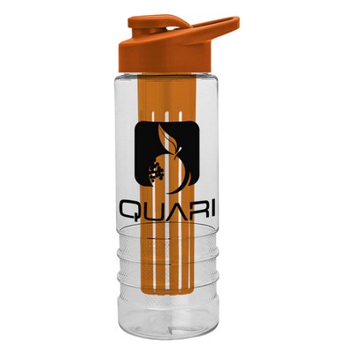 24 Oz. Salute Infuser Sports Bottle w/Drink-Thru Lid