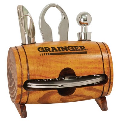 Barrel 4-Piece Wine Tool Set