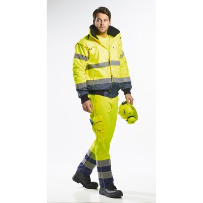 Hi Vis 3 in 1 Contrast Bomber Jacket Class 3