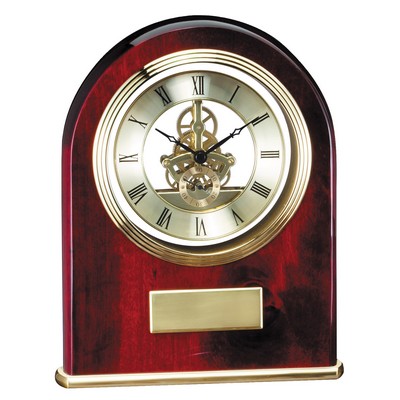 Rosewood Clock w/Skeleton Movement