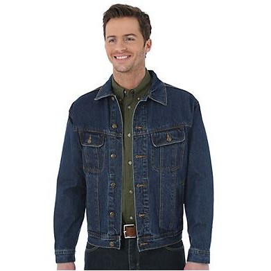 Wrangler® Rugged Wear® Men's Antique Navy Blue Denim Jacket