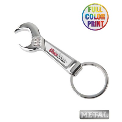 Metal Wrench Beer Bottle Opener Keychain