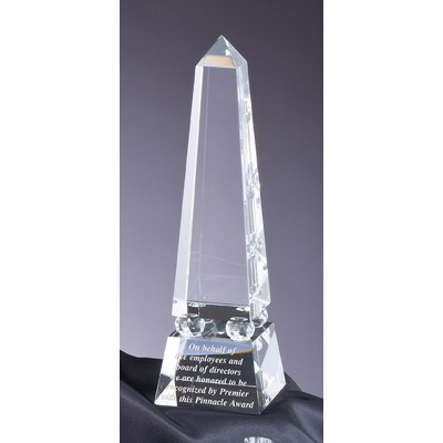 Kilkenny Tower Crystal Obelisk Award - 11'' H