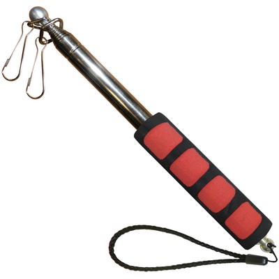 Handheld Telescopic Flagpole - Red Handle