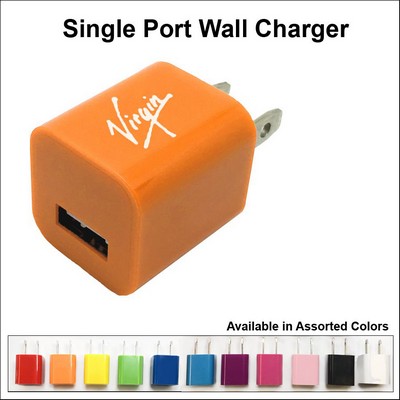 Single Port USB Wall Charger - Orange