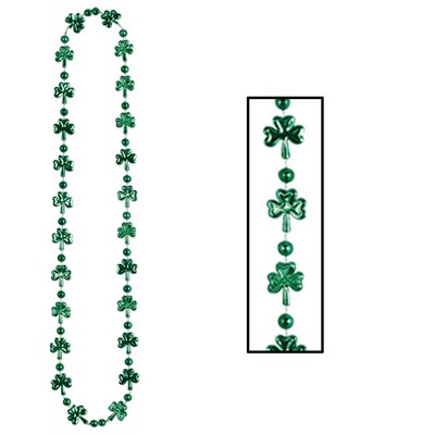 Shamrock & Round Party Bead Necklace