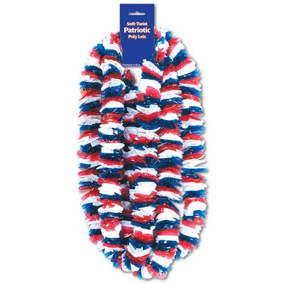 Patriotic Soft Twist Poly Leis