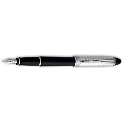 Luxury Line Aurora Quadra Stering Silver Cap Resin Barrel Fountain Pen