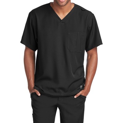 Barco® Skechers™ Men's Structure V-Neck Chest Pocket Scrub Top