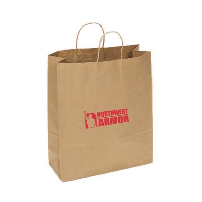 Recycled Tan Kraft Paper Shopping Bag (18"x7"x18")