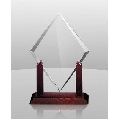 Encore Diamond Acrylic Award, Clear, 12" H x 9" W