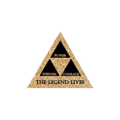 4" Econo Cork Triangle Cork Coaster