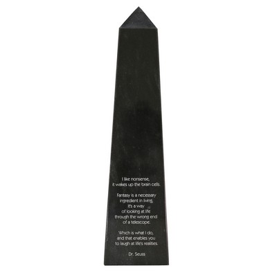 Medium-Large Jet Black Marble Obelisk Pinnacle Award