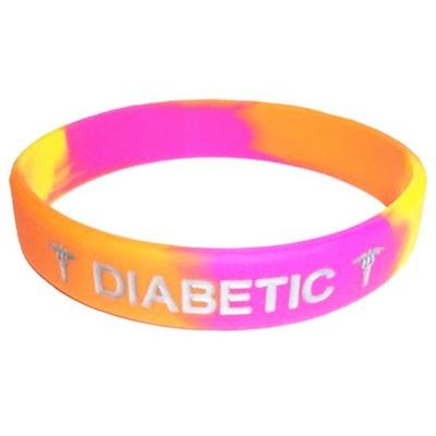 Segment Debossed w/ Color Filled Silicone Wristband