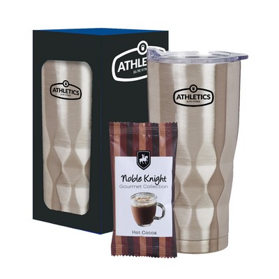 22 Oz. Vortex Stainless Steel Tumbler With Cocoa And Custom Window Box