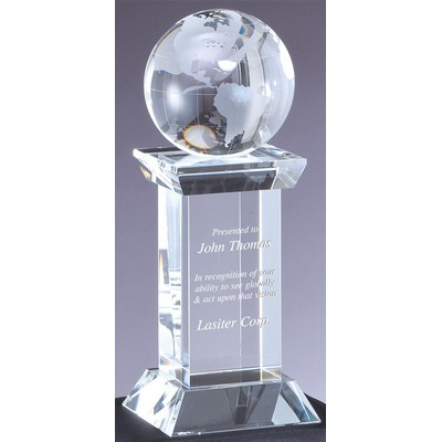 Globe Column Optic Crystal Award