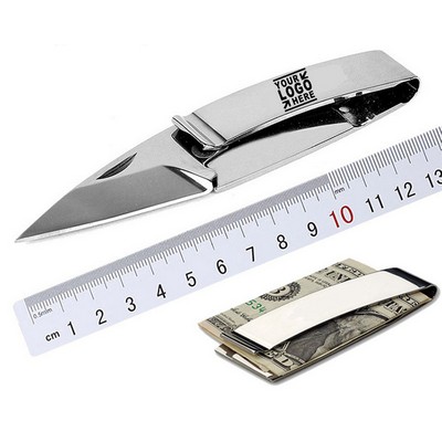 Stainless Steel Folding Knife & Money Clip