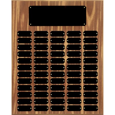 60 Black Plate Walnut Finish Completed Perpetual Plaque