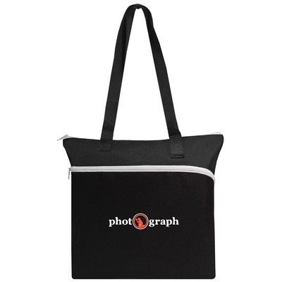 Zippered Front Pocket Tote