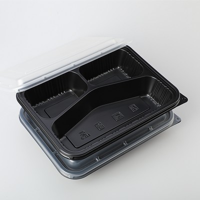 Disposable Lunch Box 3 Compartments with Lid